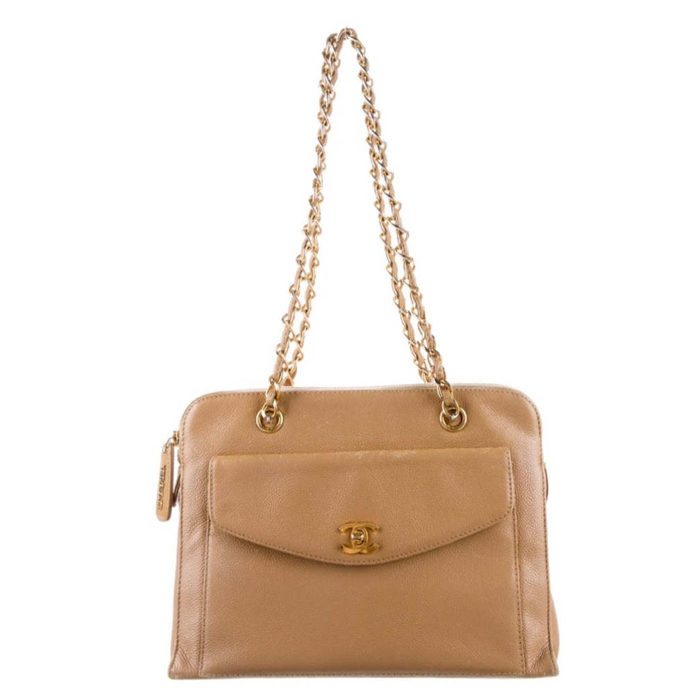 AUTHENTIC Chanel Caviar Vintage Flap Tote